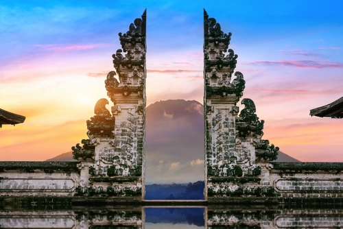 Temple,Gates,At,Lempuyang,Luhur,Temple,In,Bali,,Indonesia.